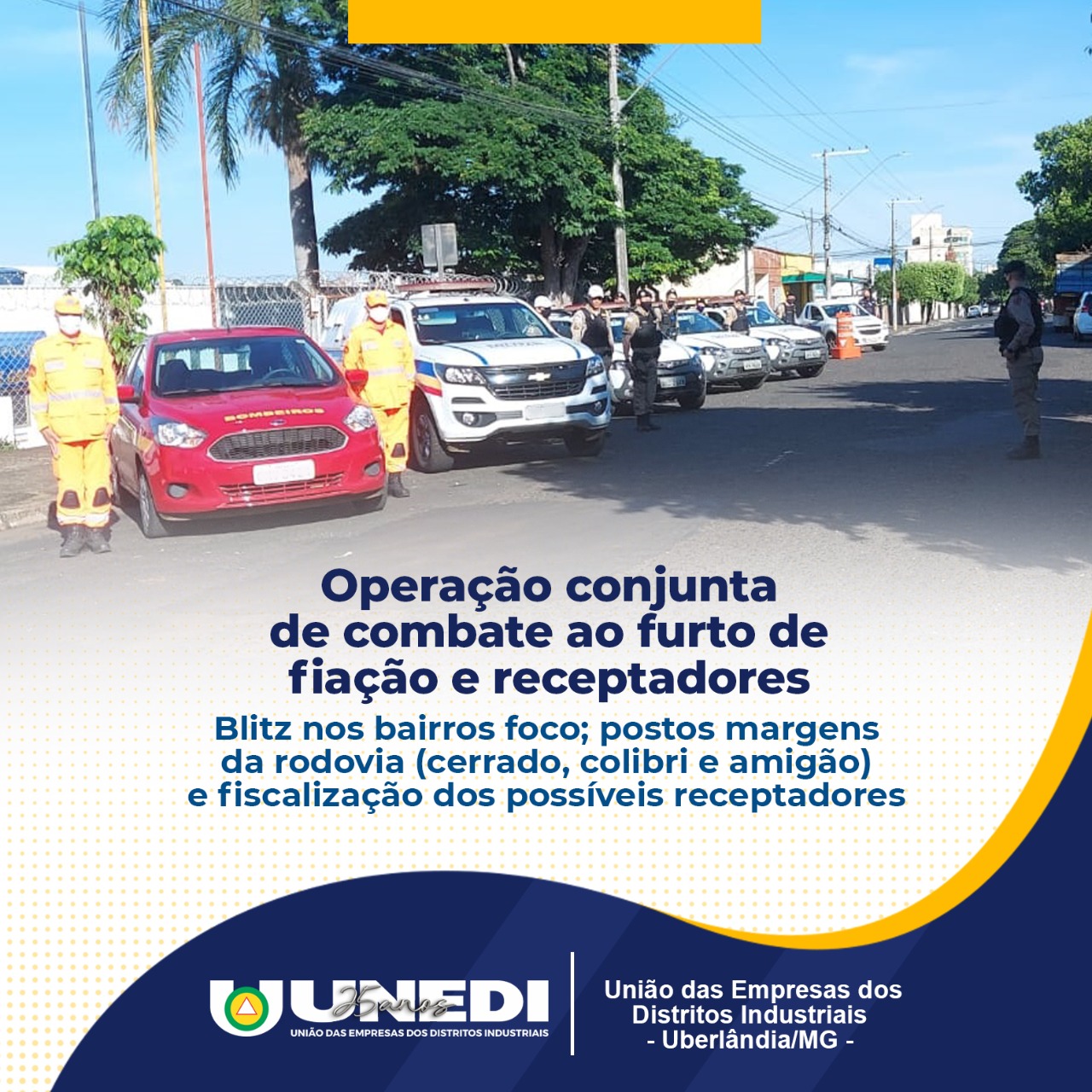 Read more about the article Operação conjunta de combate ao furto de fiação e receptadores.